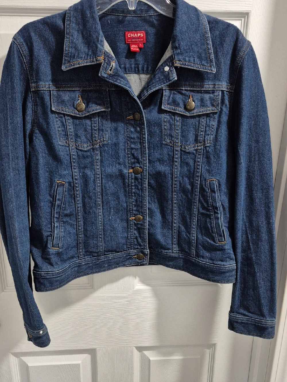 Chaps Dark Blue Denim Trucker Jacket